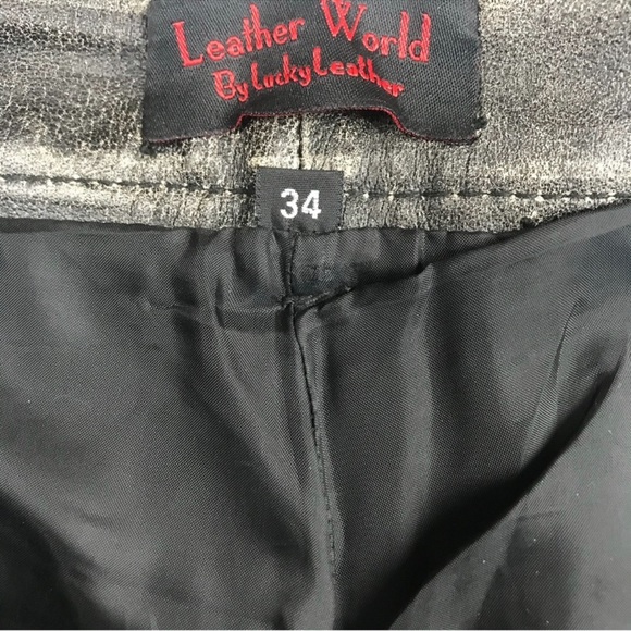 Jim Morrison Style Leather Pants & Shirt Size: Large, Pants Size: 34 x 34 - Picture 12 of 17